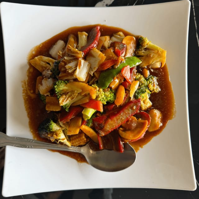 BBQ Pork with Vegetables.