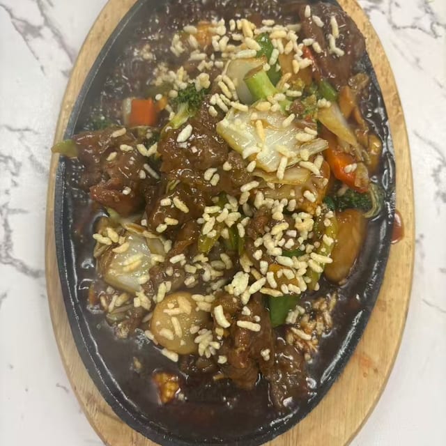 Sizzling Beef with Vegetables.