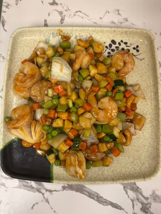 Shrimp with Cashew Nuts.